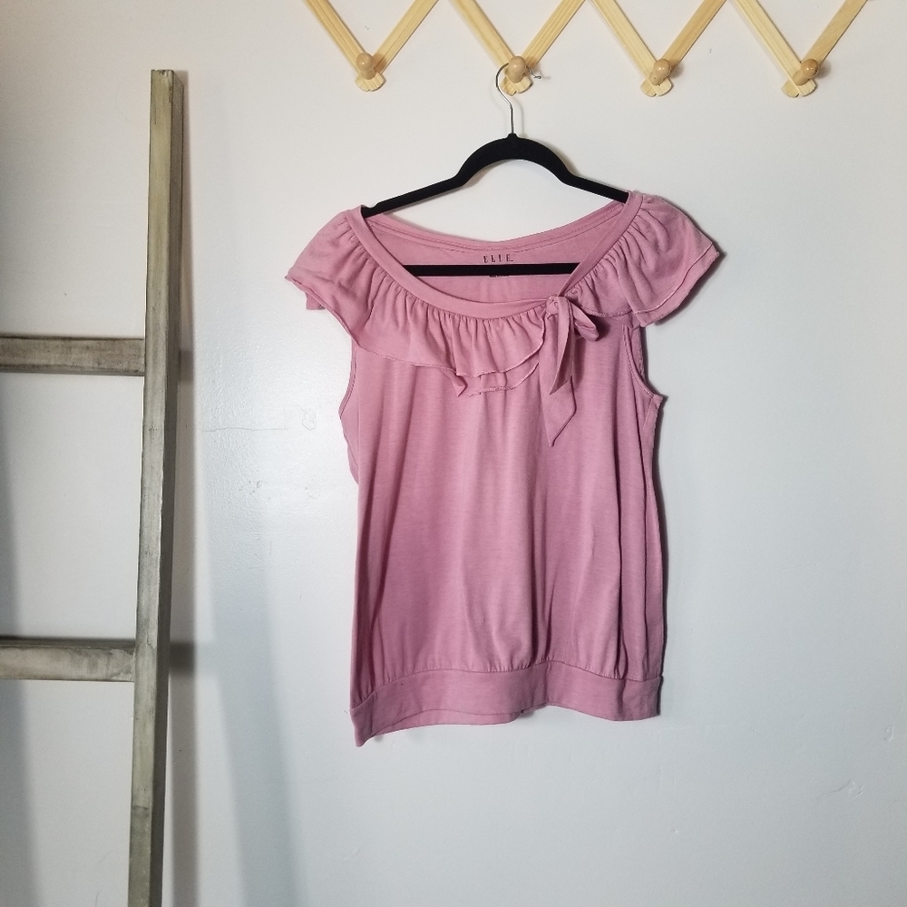 ELLE DRESSY PINK TANK WITH BOW SIZE MEDIUM